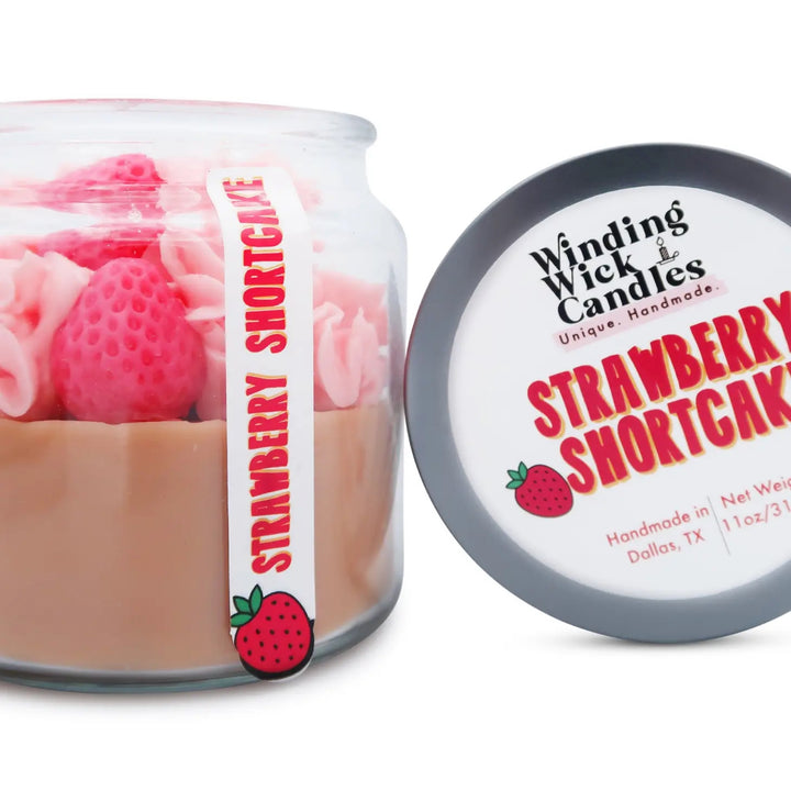 Winding Wick Candles - 11oz. Strawberry Shortcake Dessert Candle