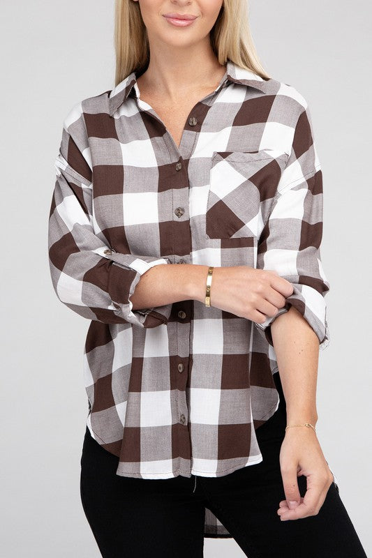 Ambiance Classic Plaid Flannel Shirt