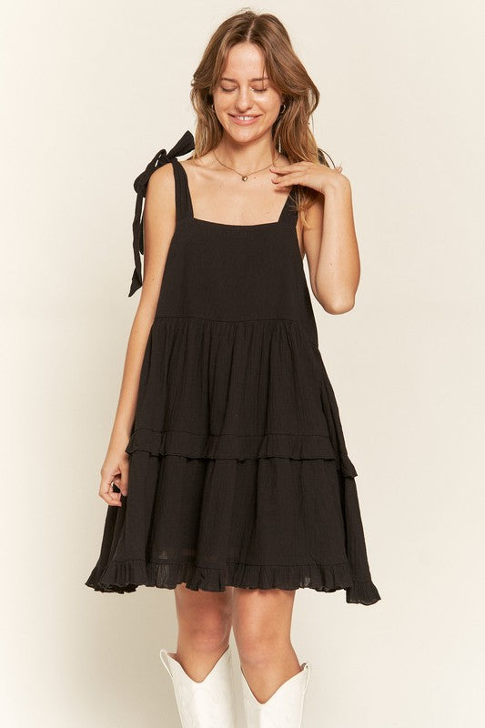 Square neck ruffle dress - Boho Soho