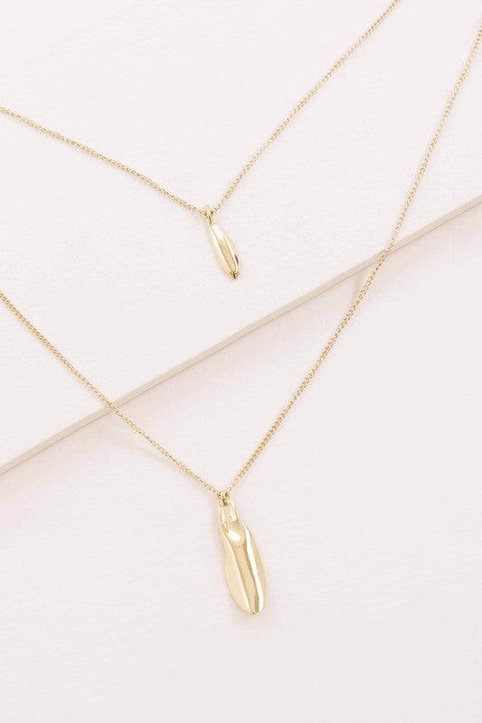 Petal Pendant Layered Necklace - Boho Soho