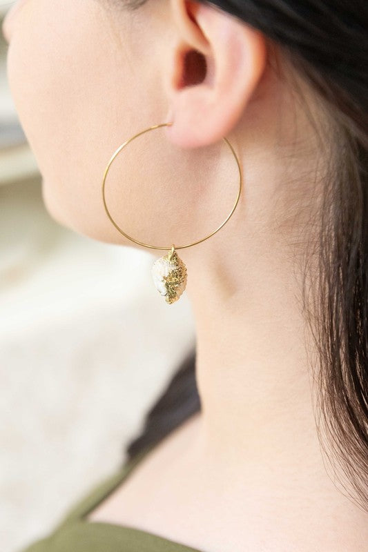 Ocean Calls Hoop Earrings - 14K - Boho Soho