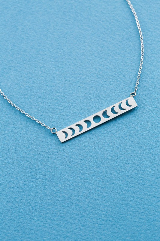 Lunar Phase Bar Necklace - Boho Soho