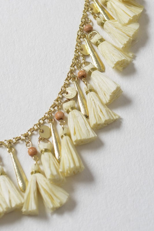 Solid Tassel Chain Necklace