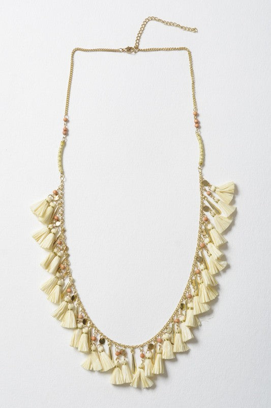 Solid Tassel Chain Necklace