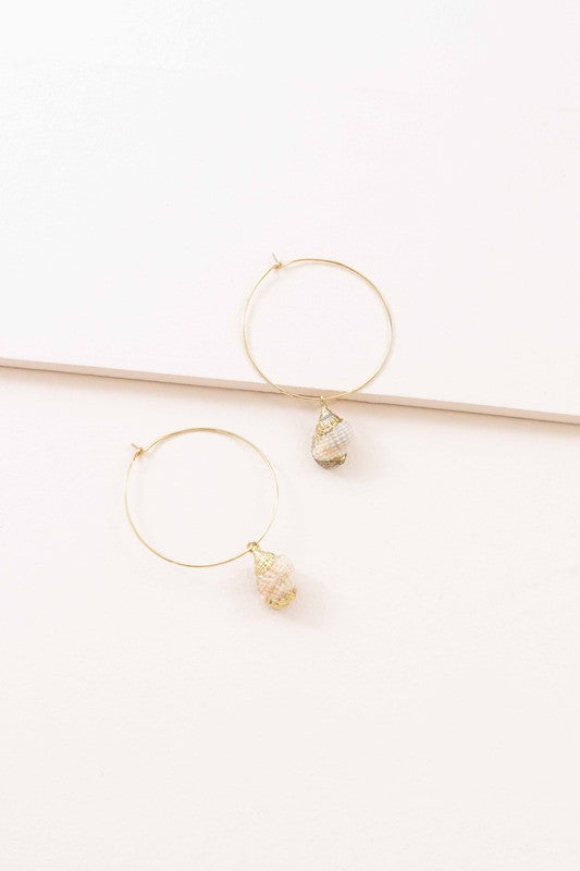 Ocean Calls Hoop Earrings - 14K - Boho Soho