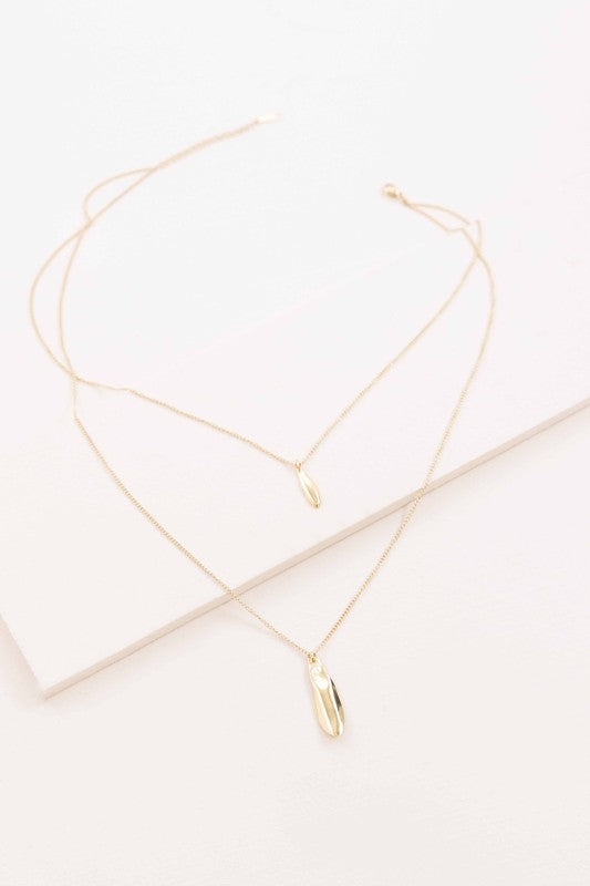 Petal Pendant Layered Necklace - Boho Soho