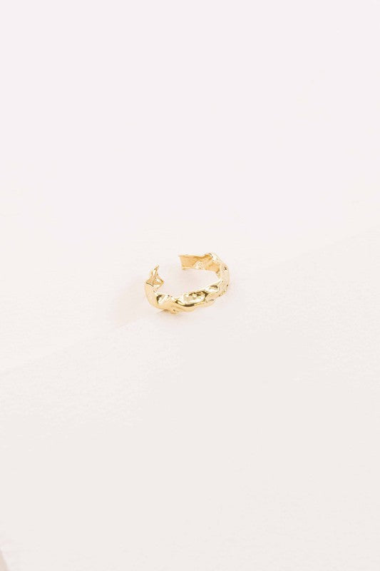 Gold Textured Ring - Boho Soho