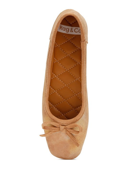 Rag & Co. Rubyrose Suede Bow Embellished Ballerinas