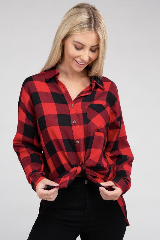 Ambiance Classic Plaid Flannel Shirt