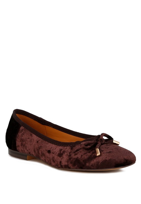 Rag & Co. Buckrose Velvet Bow Ballerinas