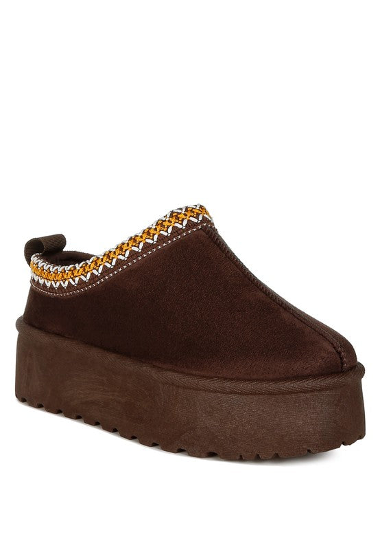 London Rag Jesters Embroidered Platform Classic Slip-On