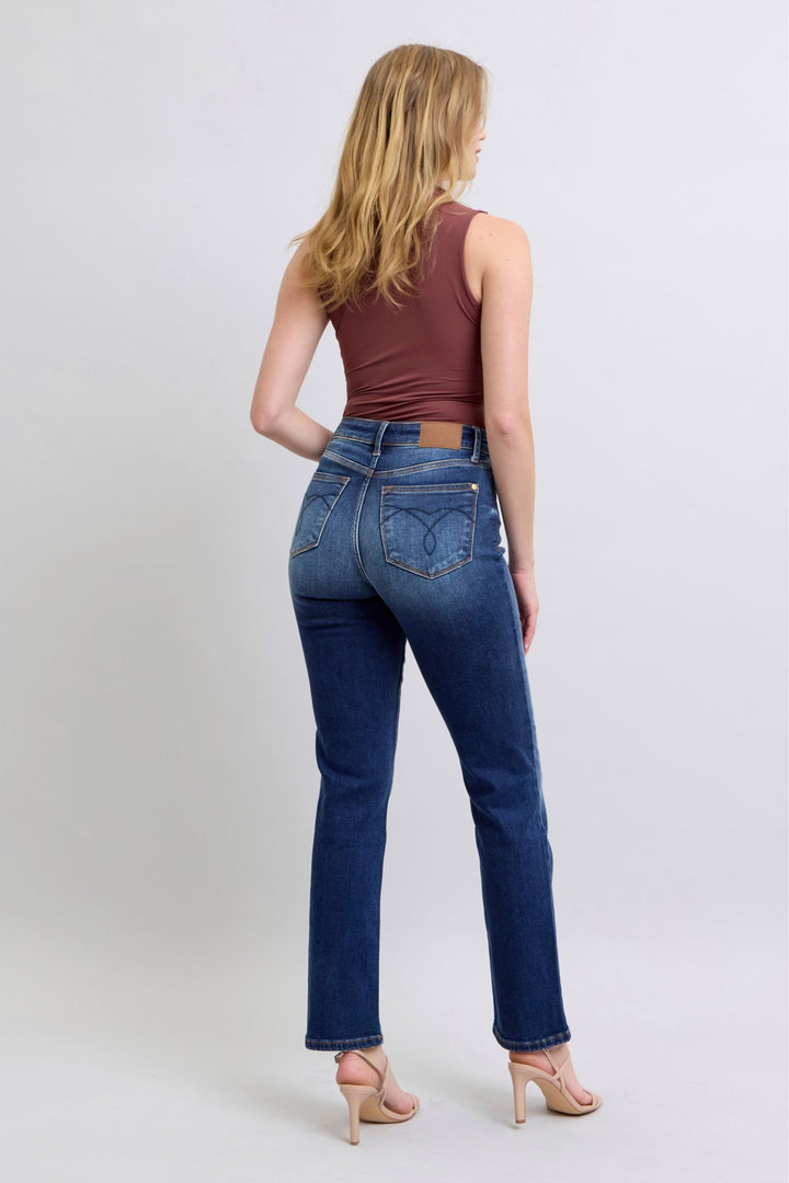 Judy Blue Washed Straight Leg Jeans with Pockets