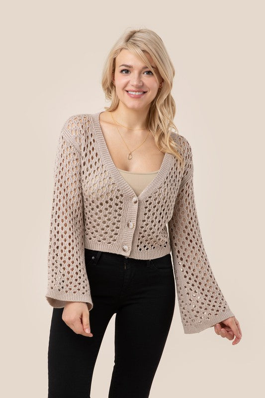 Lilou Hollow Out Knit Cardigan