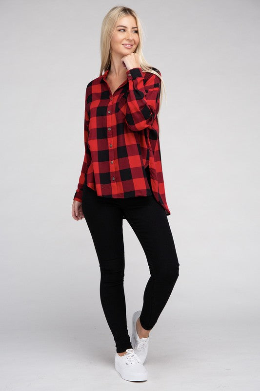 Ambiance Classic Plaid Flannel Shirt