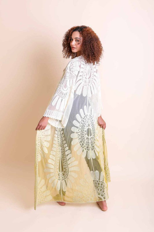 Ombre Bohemian Lace Kimono - Boho Soho