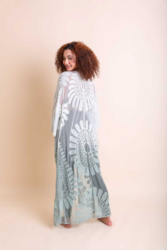 Ombre Bohemian Lace Kimono - Boho Soho