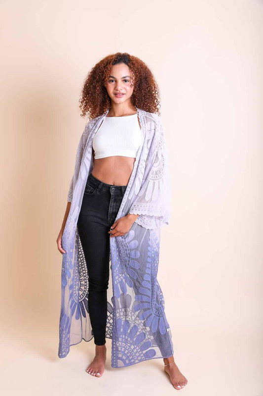 Ombre Bohemian Lace Kimono - Boho Soho