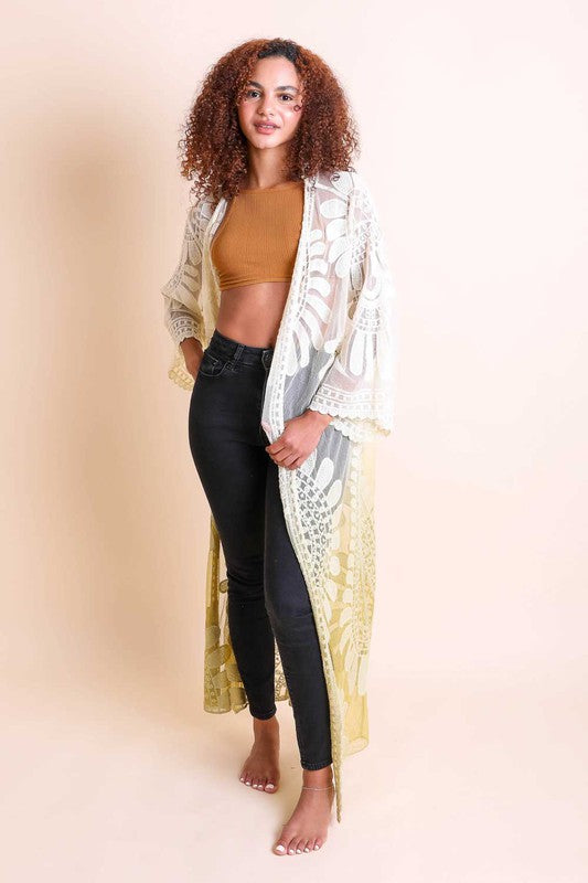 Ombre Bohemian Lace Kimono - Boho Soho