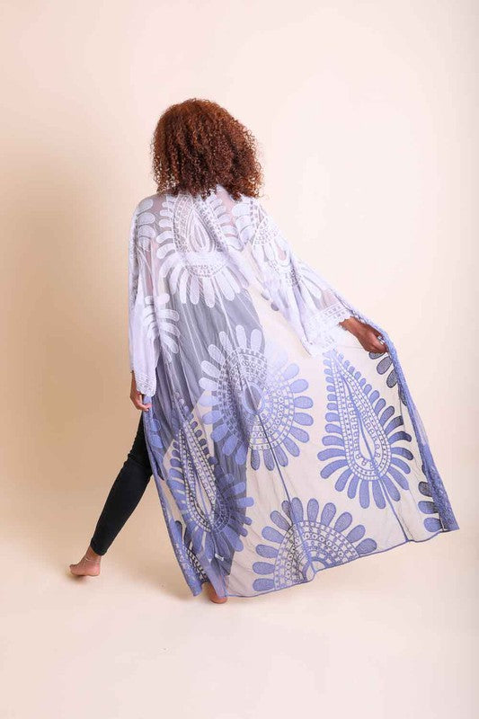 Ombre Bohemian Lace Kimono - Boho Soho