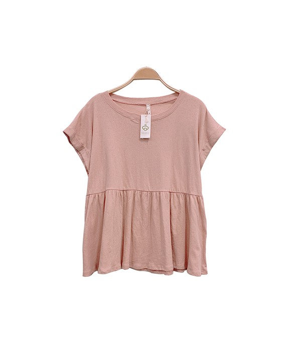 FABINA Recycled Cotton BABYDOLL Top