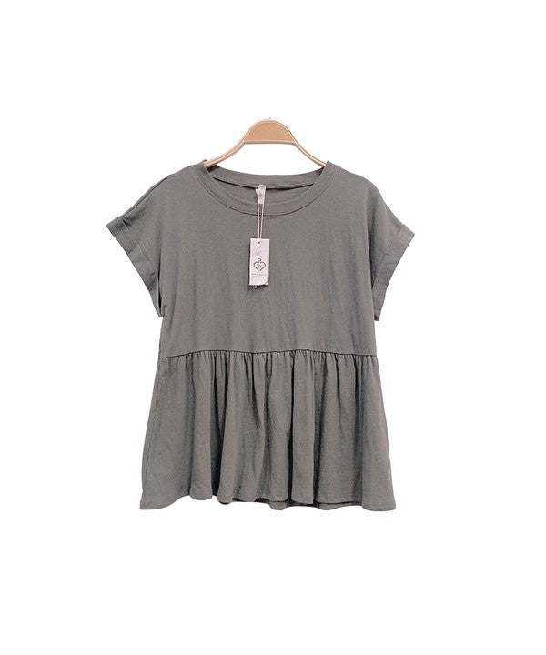 FABINA Recycled Cotton BABYDOLL Top