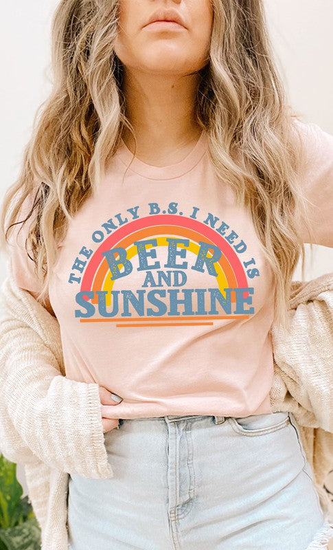 Beer and Sunshine Rainbow Graphic Tee