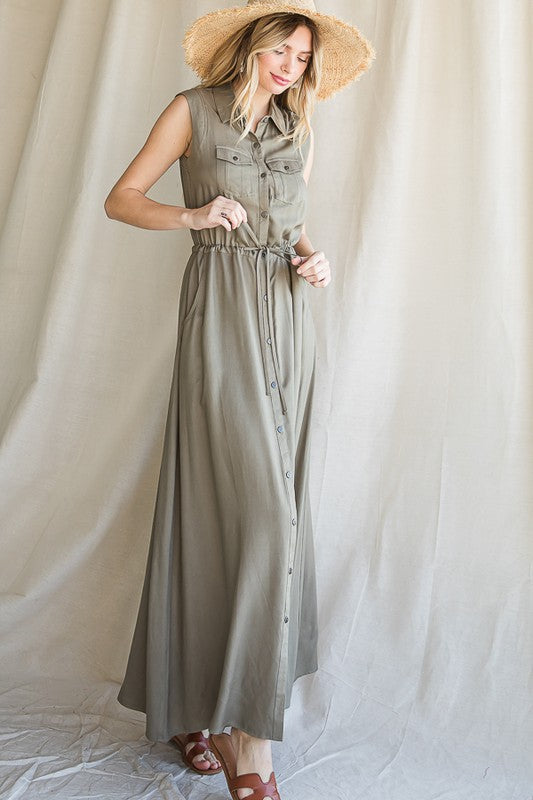 Jade by Jane BUTTON DOWN MAXI DRESS