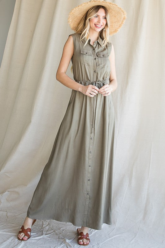 Jade by Jane BUTTON DOWN MAXI DRESS