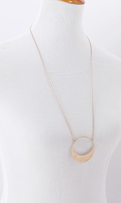 Boho O-Ring Gold Pendant Necklace