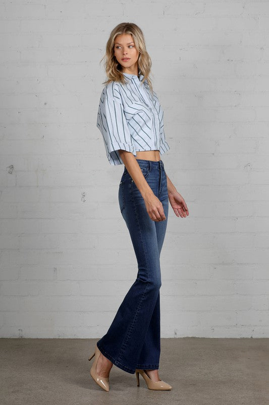 Denim Lab USA High Rise Wider Flare Jeans