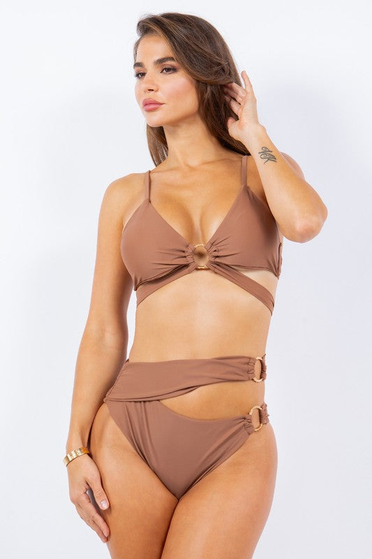 Mermaid Swimwear TWO PIECE WRAPPING WITH MULTI O-RING BIKINI