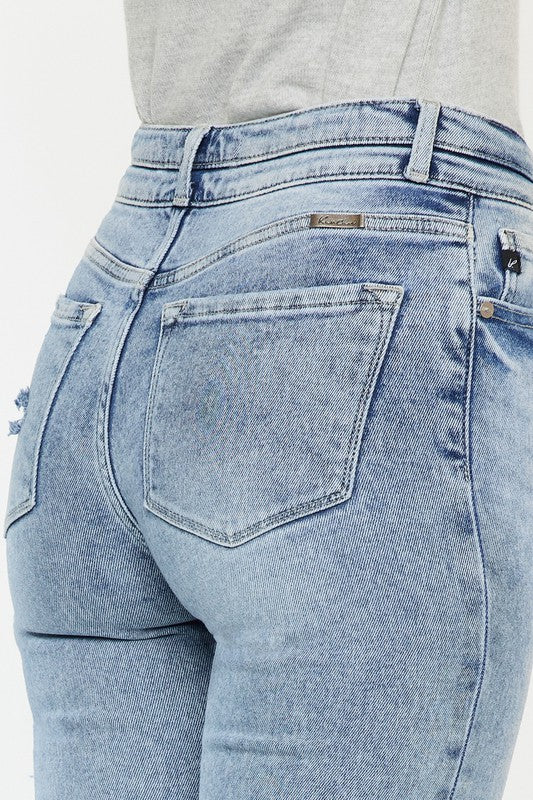 Kan Can High Rise Slim Straight Jeans