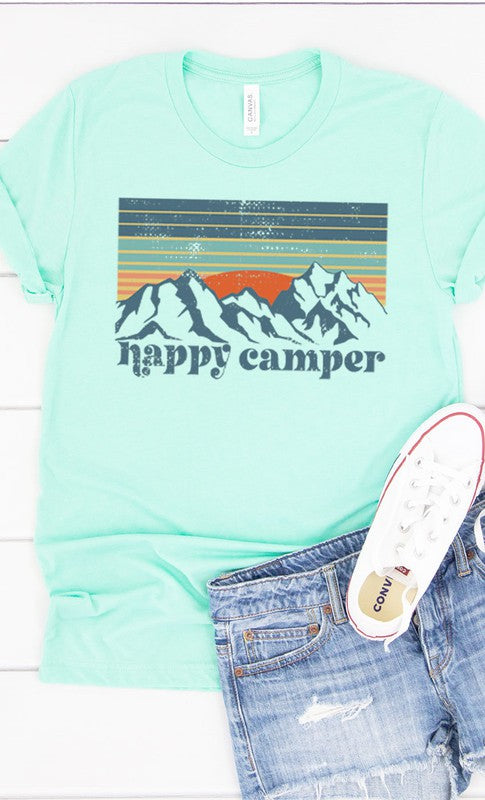 Retro Happy Camper graphic tee