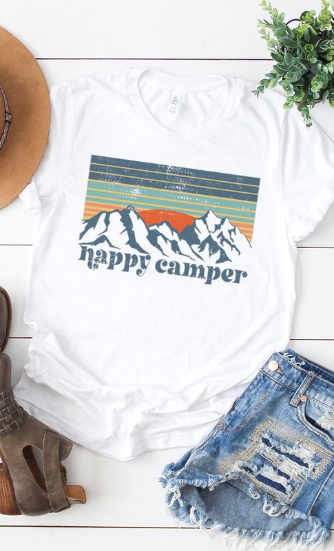 Retro Happy Camper graphic tee