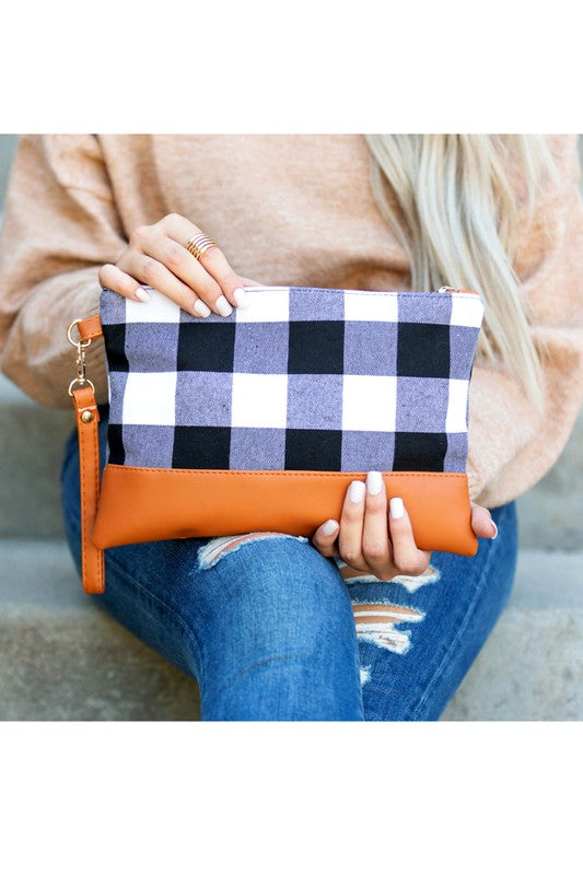 Buffalo Plaid Clutch - Boho Soho