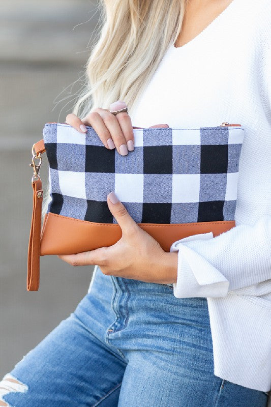 Buffalo Plaid Clutch - Boho Soho