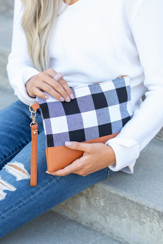 Buffalo Plaid Clutch - Boho Soho