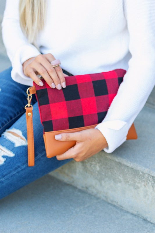 Buffalo Plaid Clutch - Boho Soho