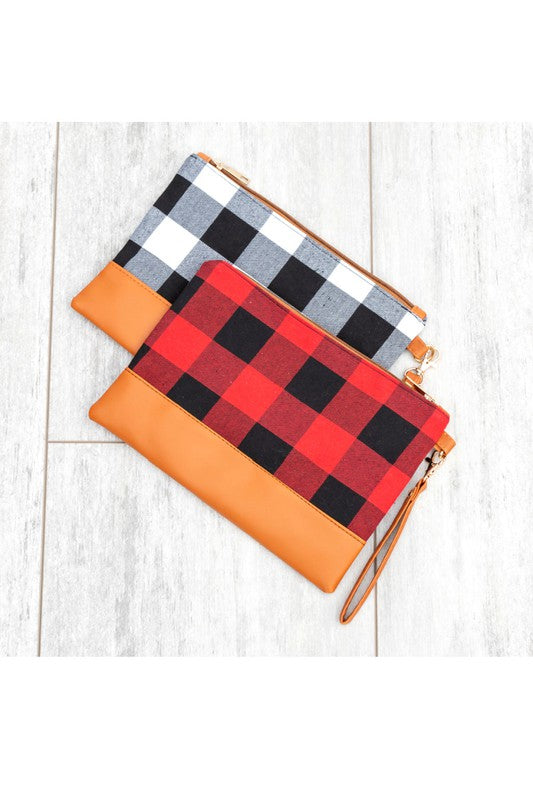 Buffalo Plaid Clutch - Boho Soho