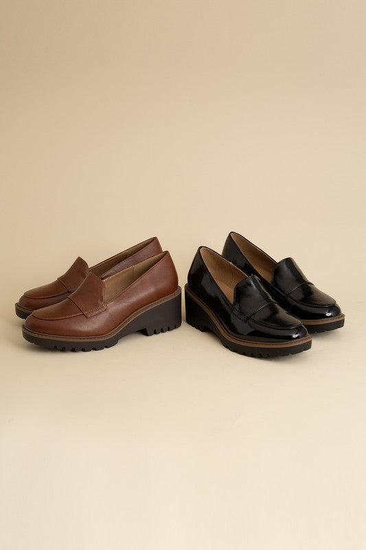 Chunk Heel Smart Loafers