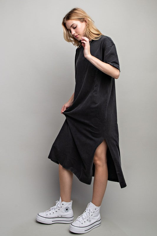 Sweet Generis VENTED HEAVY COTTON WASHED DRESS