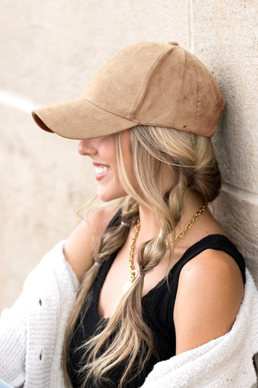 Suede Boyfriend Ball Cap Hat - Boho Soho