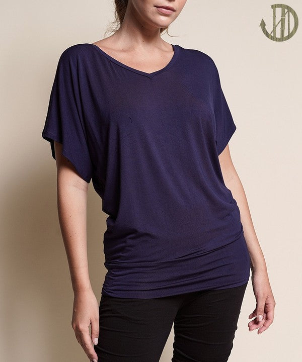 FABINA BAMBOO SIGNATURE DOLMAN SLEEVE TUNIC TOP