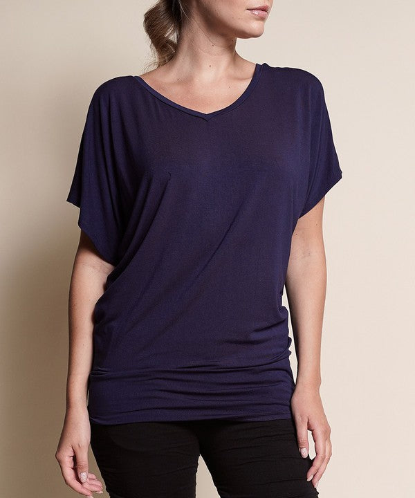 FABINA BAMBOO SIGNATURE DOLMAN SLEEVE TUNIC TOP