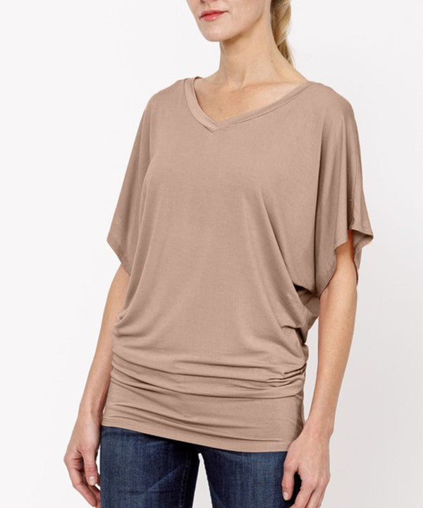 FABINA BAMBOO SIGNATURE DOLMAN SLEEVE TUNIC TOP