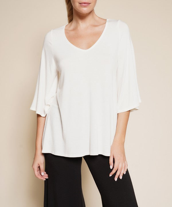 FABINA BAMBOO MODERN DRAPED TOP