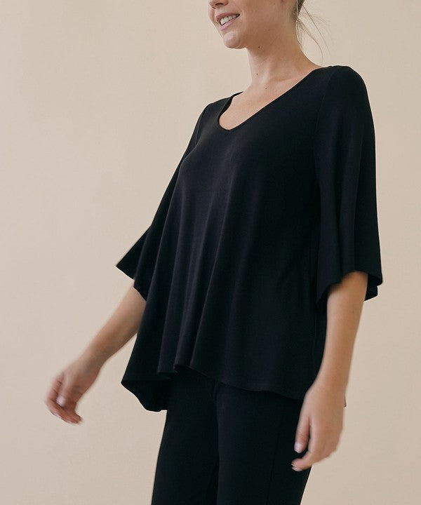 FABINA BAMBOO MODERN DRAPED TOP