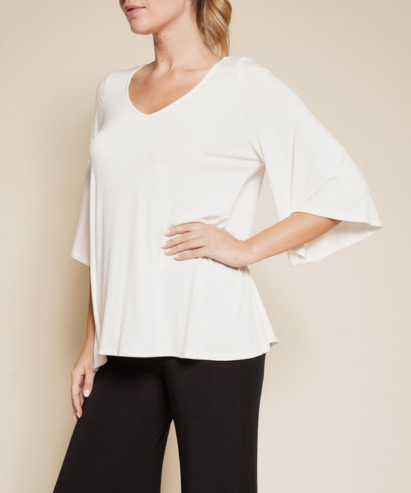 FABINA BAMBOO MODERN DRAPED TOP