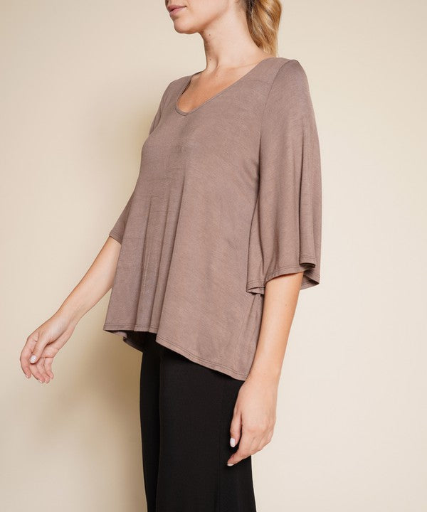 FABINA BAMBOO MODERN DRAPED TOP