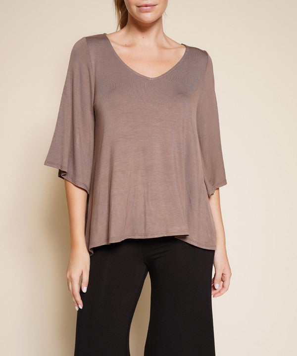 FABINA BAMBOO MODERN DRAPED TOP